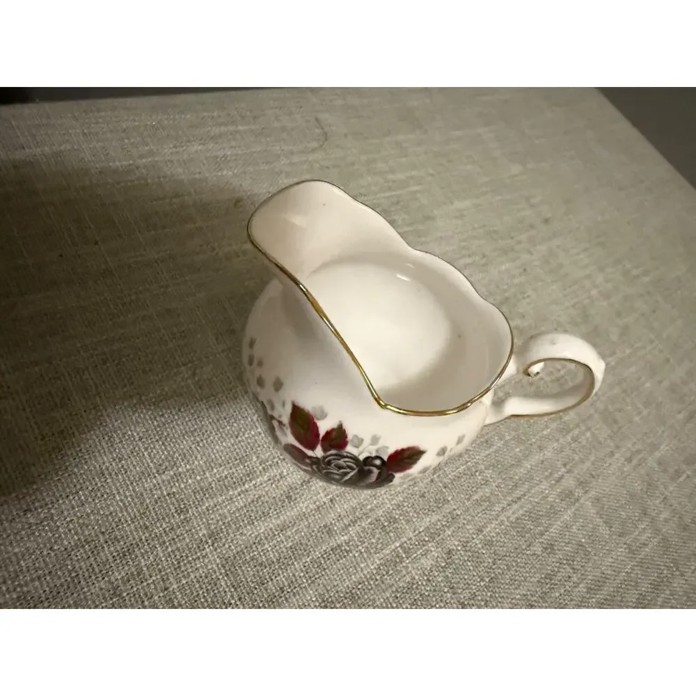 Vintage Tuscan Fine English Bone China Midnight Rose Creamer